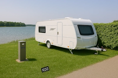 Komfort-Stellplatz K03 - Komfort-Stellplatz am Seeufer mit direktem Seezugang