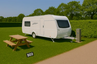 Stellplatz S03 - Stellplatz am Rand des Geländes, ruhige Lage