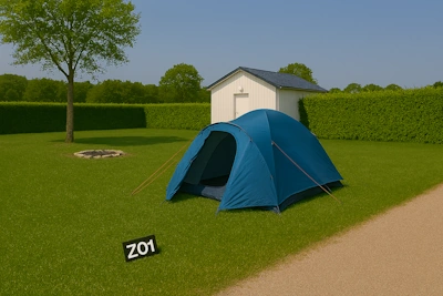 Zeltplatz Z01 - Zeltplatz auf der Wiese, nahe Sanitärgebäude